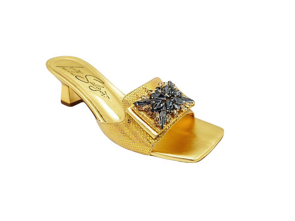 Thumbnail: Chloe, gold sandals and matching bag set