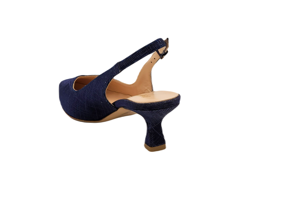 Thumbnail: Irene, navy-blue wedding shoes