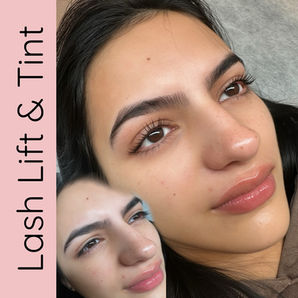 Lash lift before and after results in Rancho Cucamonga showing lifted natural lashes