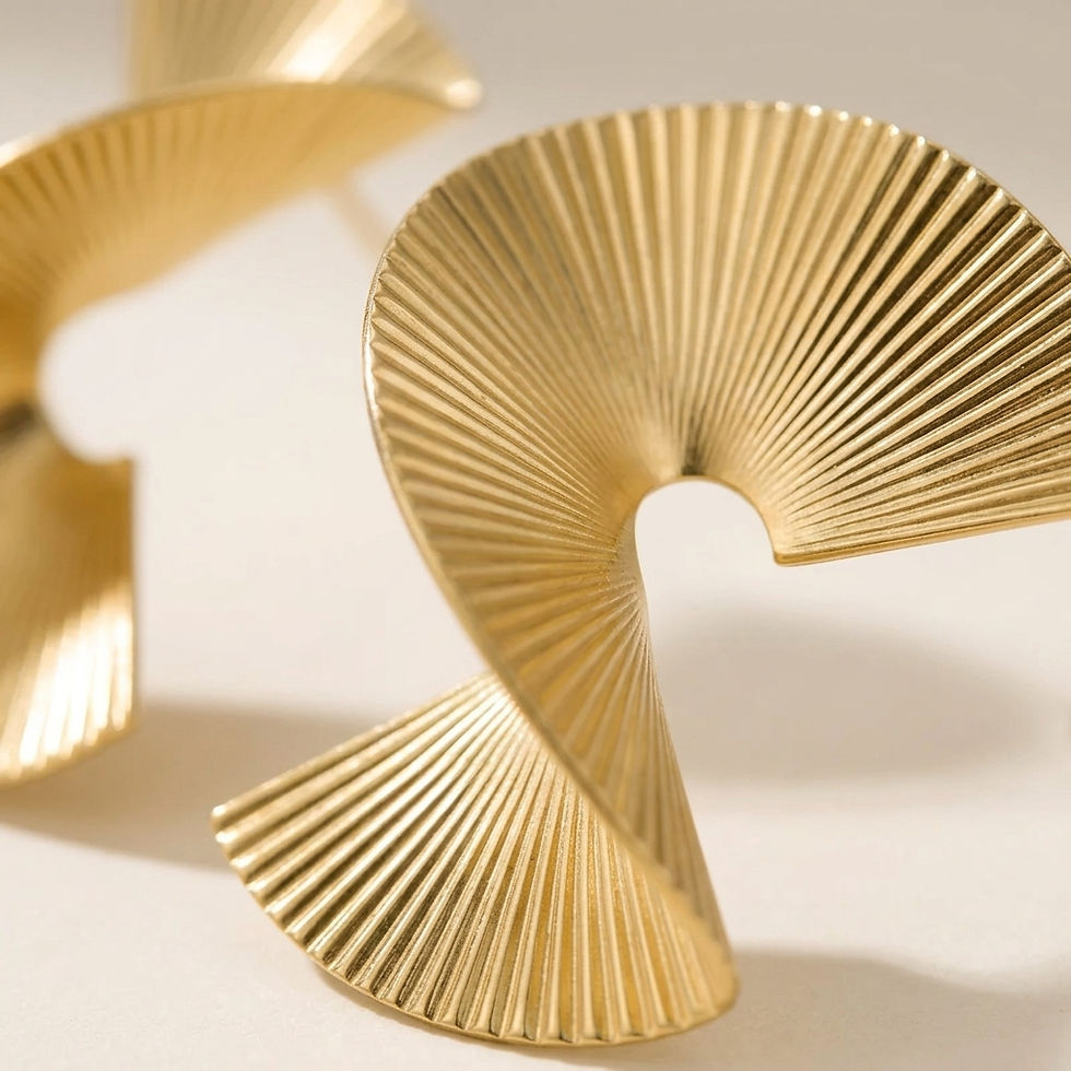 Miniatura: Brinco Leque Espiral — detalhe
