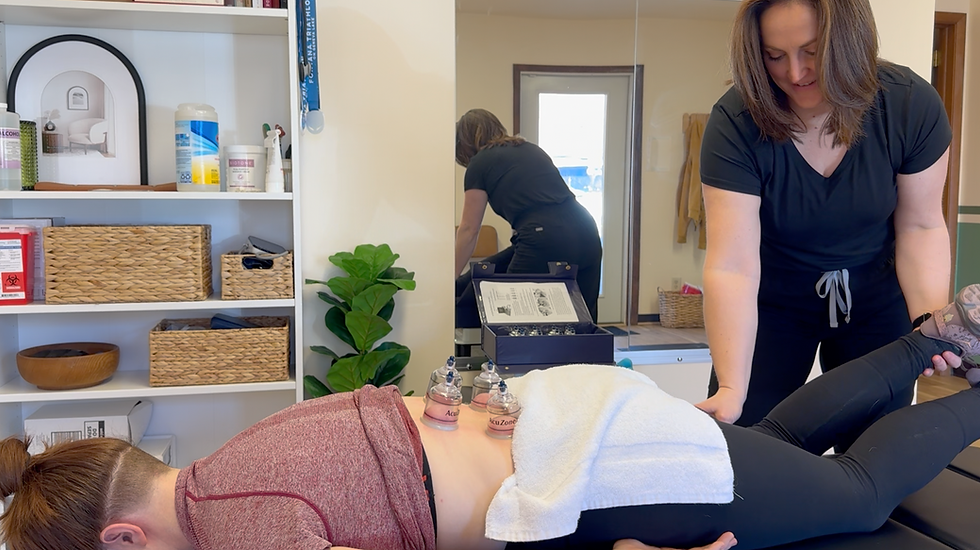 Patient working with a provider at a chiropractic clinic in Champaign