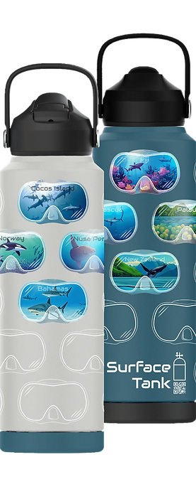 The Surface Tank - Scuba Diving Water Bottle