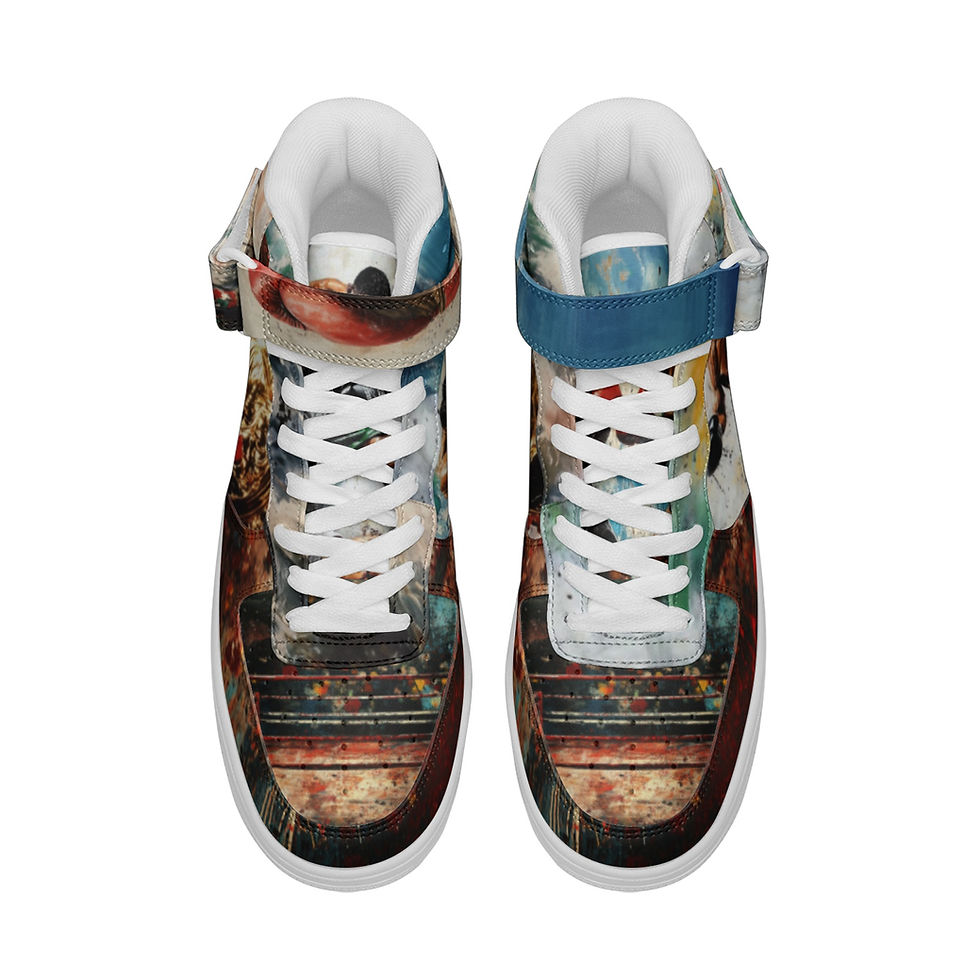 Thumbnail: Boxing High Top Leather Sneakers
