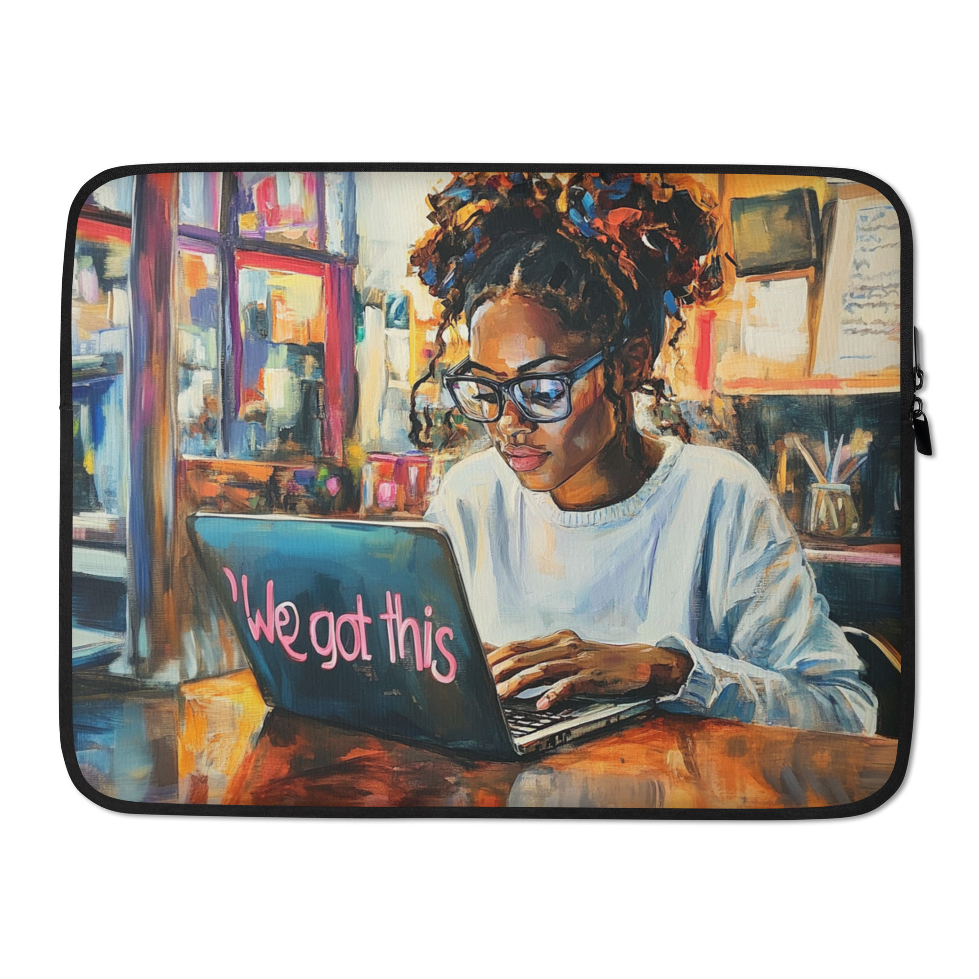 Black Girl Laptop Sleeve