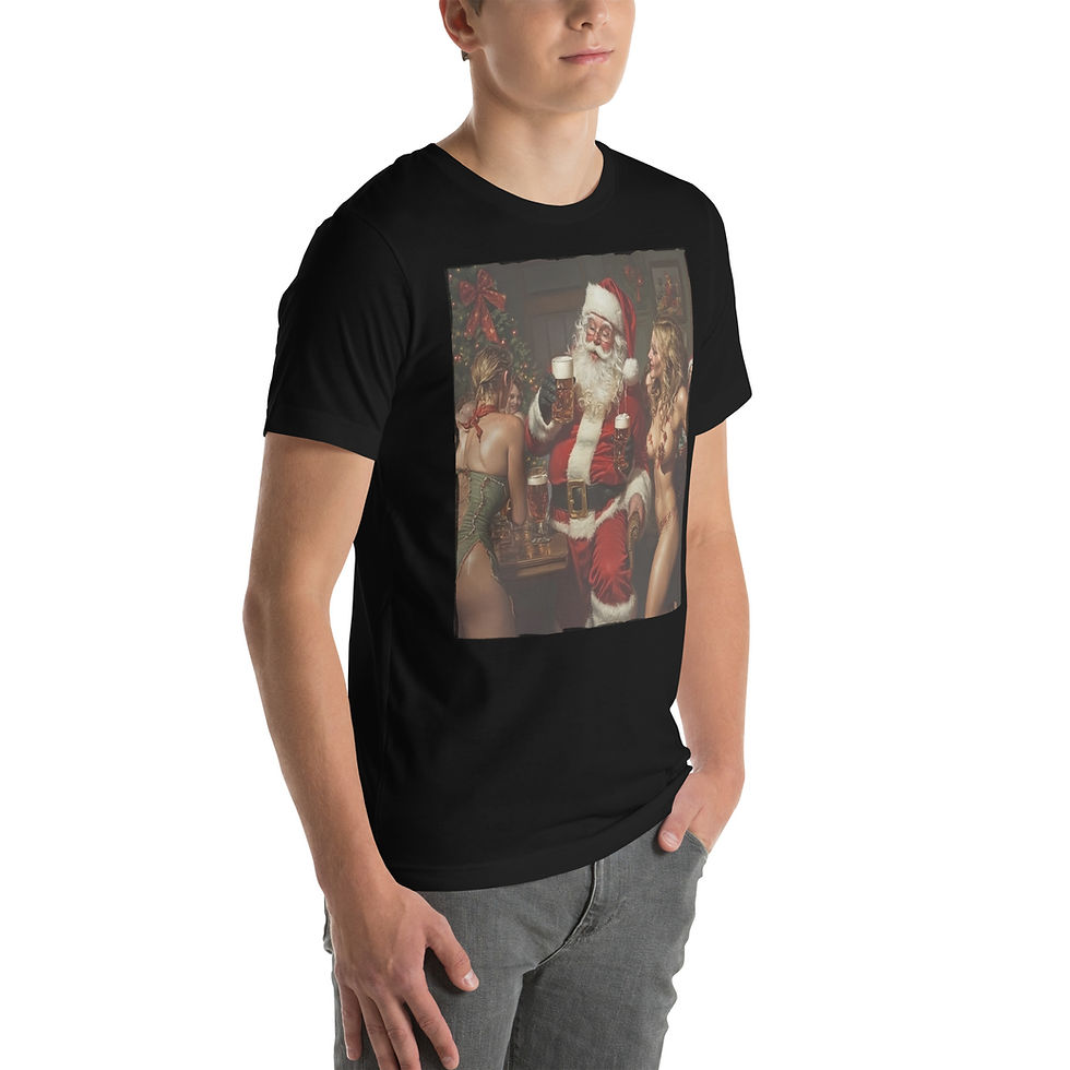 Thumbnail: Strip Club Santa Unisex t-shirt