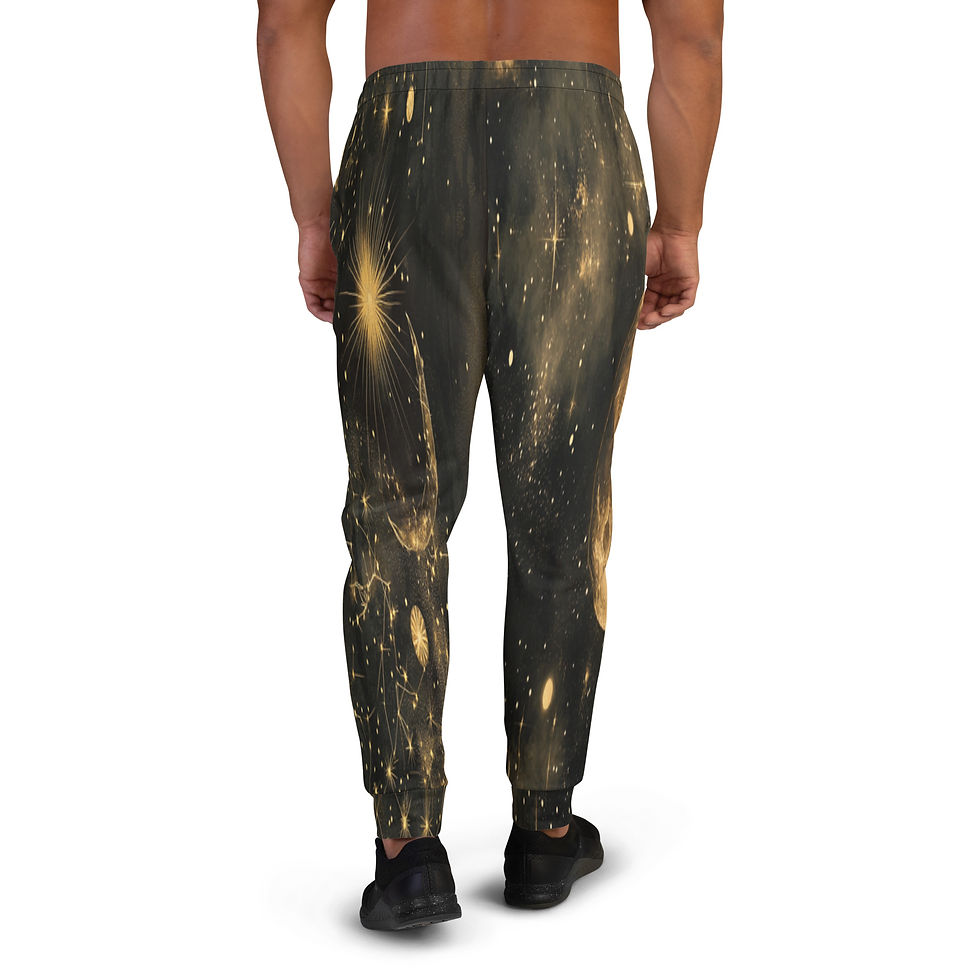Thumbnail: Black and Gold Constellation Men's Joggers