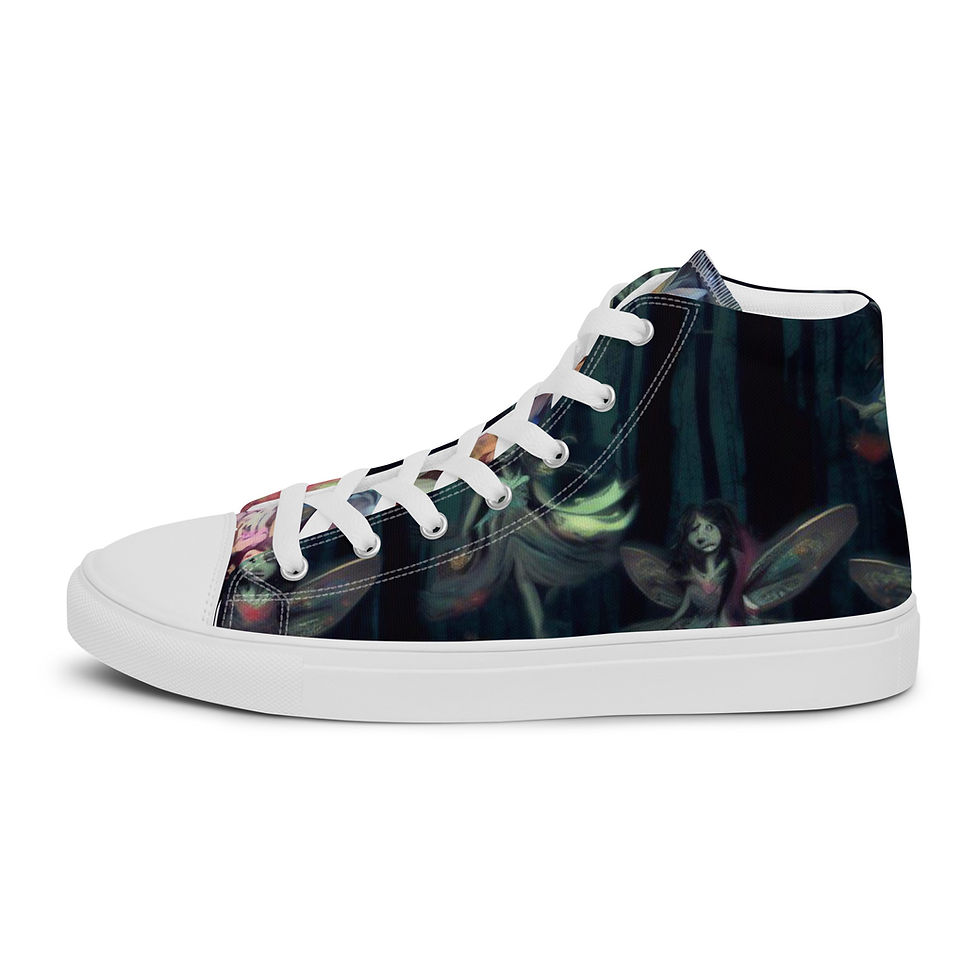 Thumbnail: Cute Winged Fairy Fairies Women’s high top canvas shoes