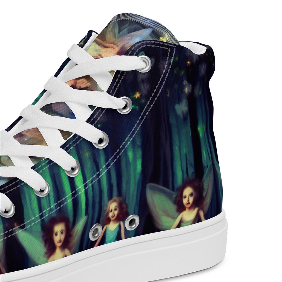 Thumbnail: Cute Winged Fairy Fairies Women’s high top canvas shoes