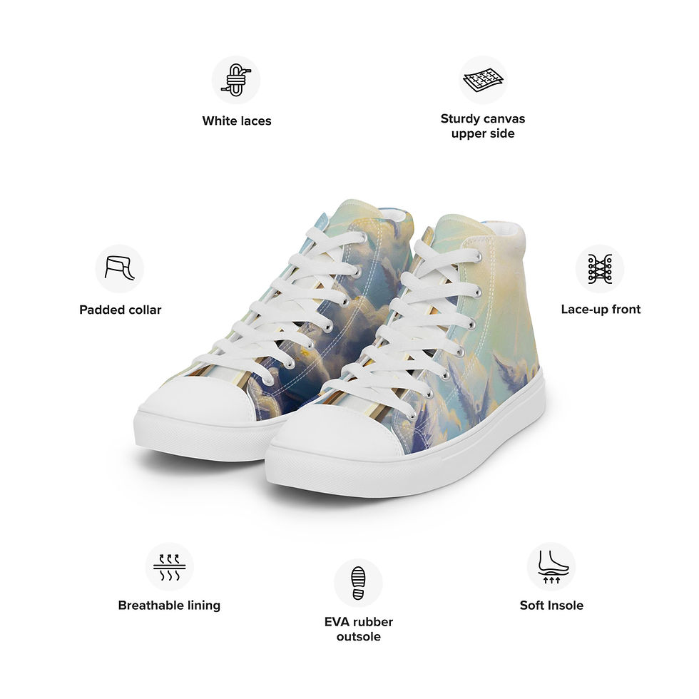 Thumbnail: Angels in the Sky Women’s high top canvas shoes