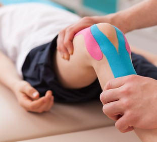 Knee Therapy Tape Application