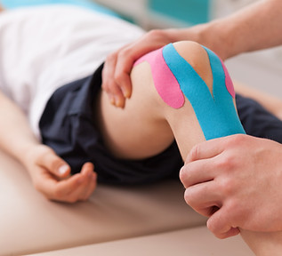 Knee Therapy Tape Application
