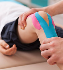 Knee Therapy Tape Application