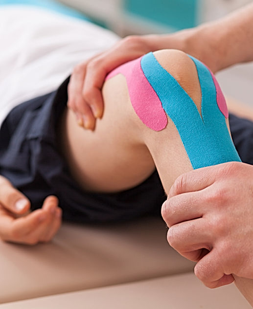 Knee Therapy Tape Application