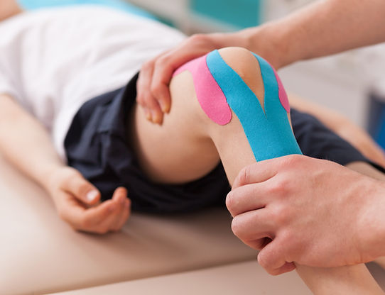Knee Therapy Tape Application