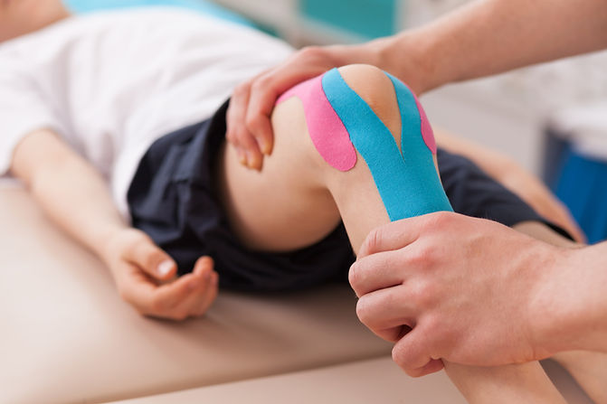 Knee Therapy Tape Application