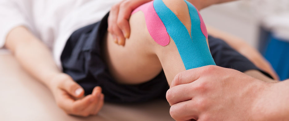 Knee Therapy Tape Application