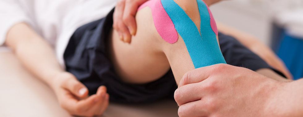 Knee Therapy Tape Application