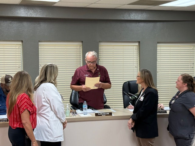 Mayor Clark McClane declares September 2025 to be Sepsis Awareness Month with Christus representatives