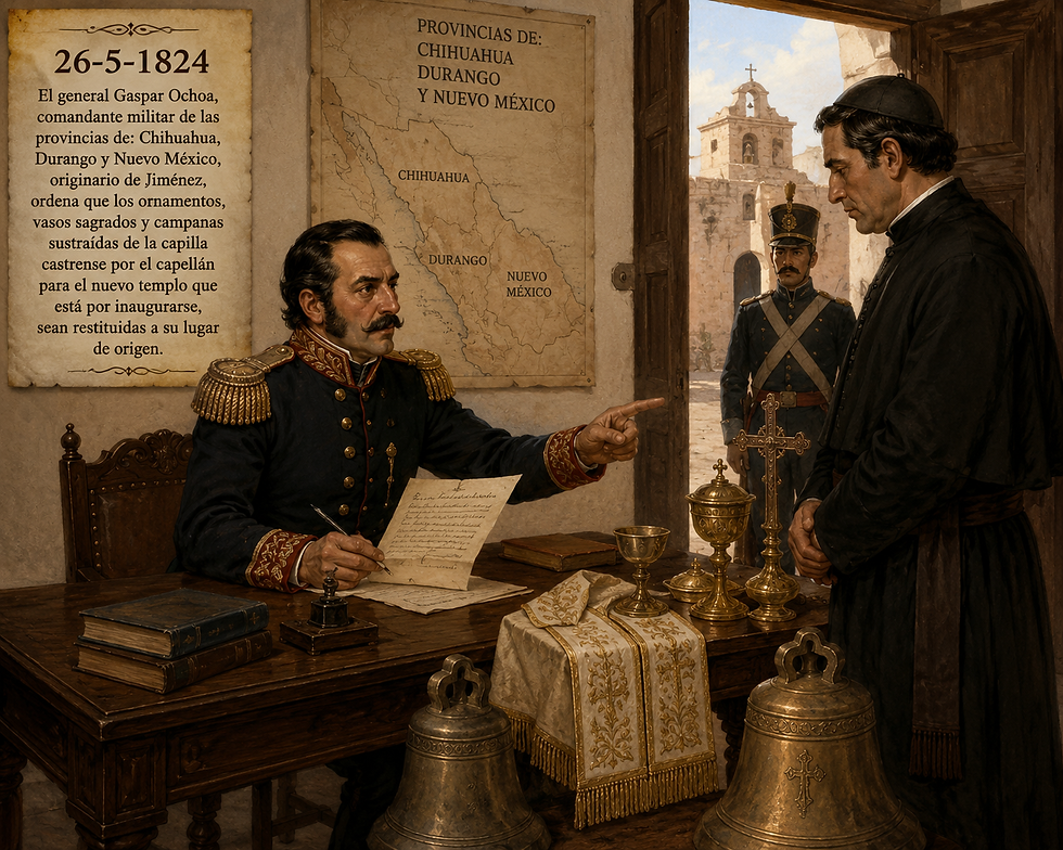 Se ordena regresar los vasos sagrados a la capilla castrense