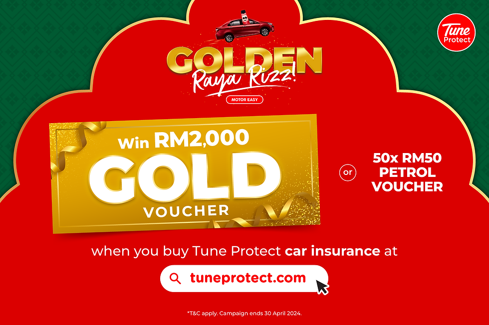 renew car insurance online with Tune protect and get RM 2,000 gold voucher