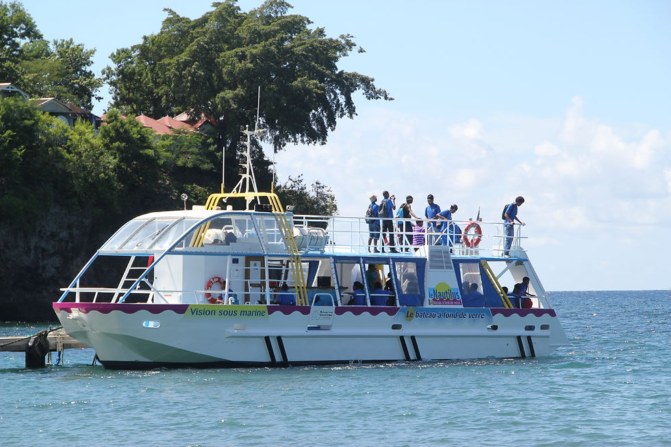 Bateau à fond de verre