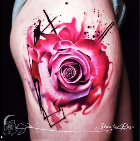 best tattoo award flower watercolor by shayla rose