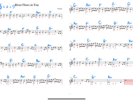 River Flows in you x Kiss the rain (easy ver)
