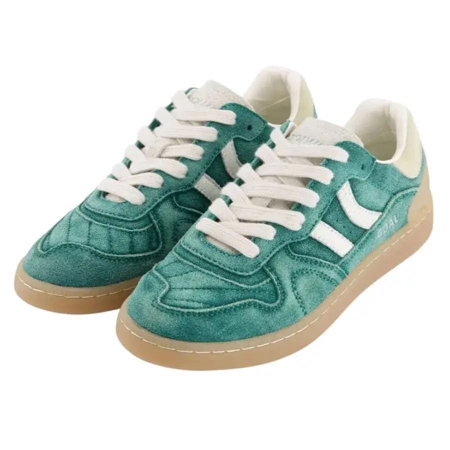 Green sneakers packsot deliverable for ad campaign creation