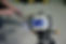 Man start using sewer inspection camera. Monitor showing picture from camera head that ins