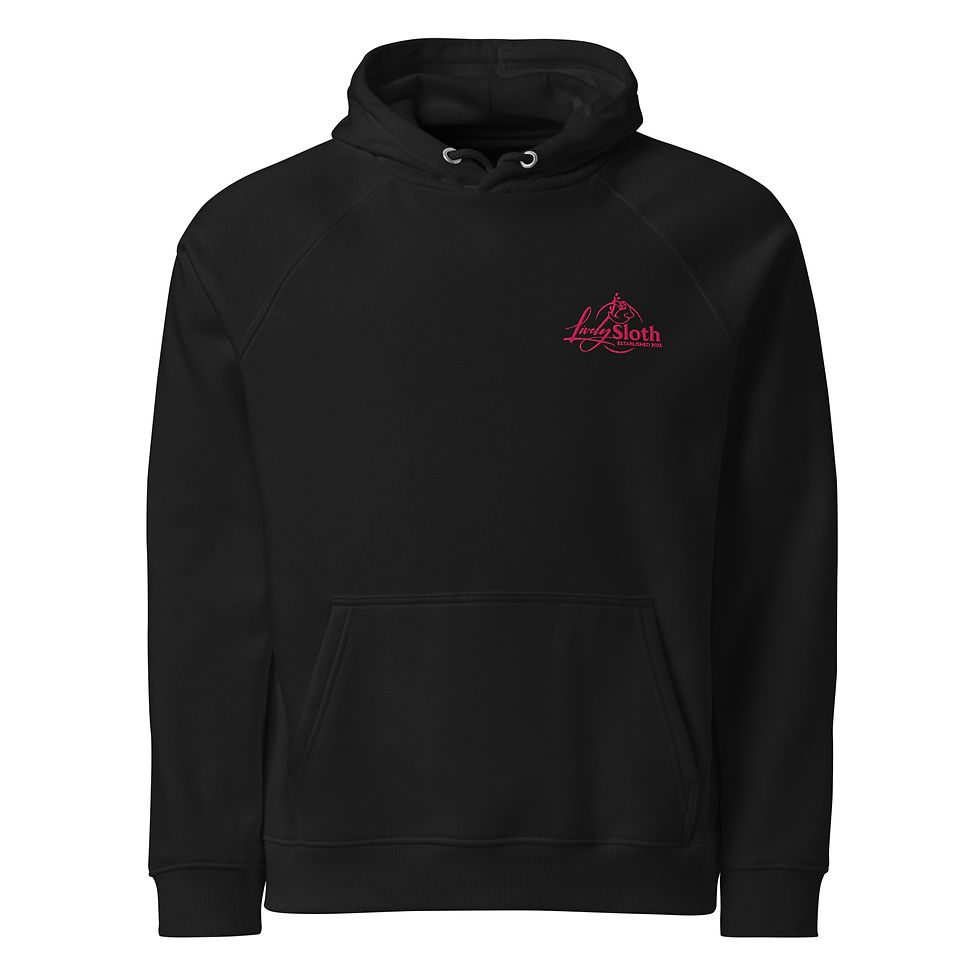 Thumbnail: Unisex Pink Sloth Logo Hoodie 