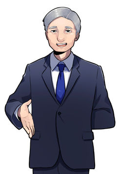 ビジネスイラストサンプル（上司の男性）