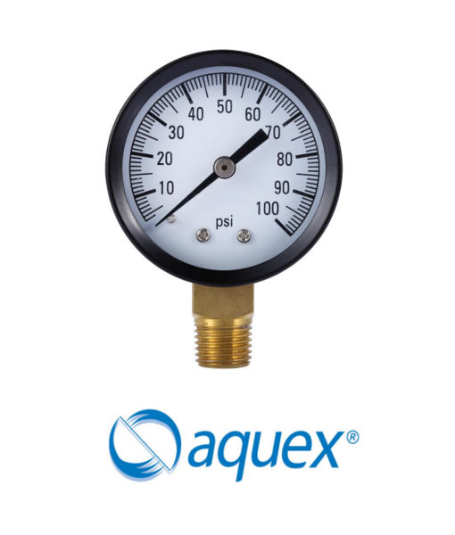 Manómetro Aquex 0-100 PSI conex. 1/4" macho
