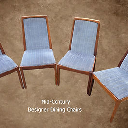 Mid-Century Danish Style Designer Teak Chairs x4