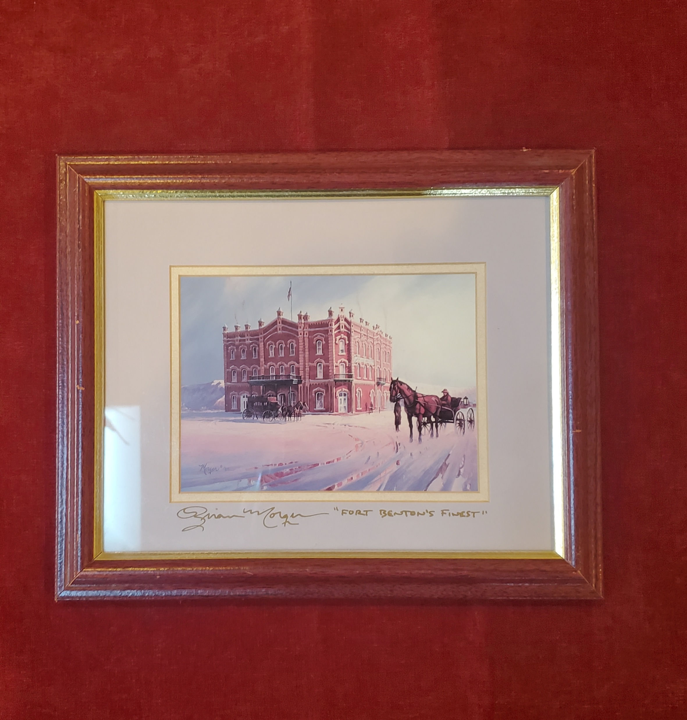 BRIAN MORGER FORT BENTON'S FINEST SIGNED FRAMED PRINT