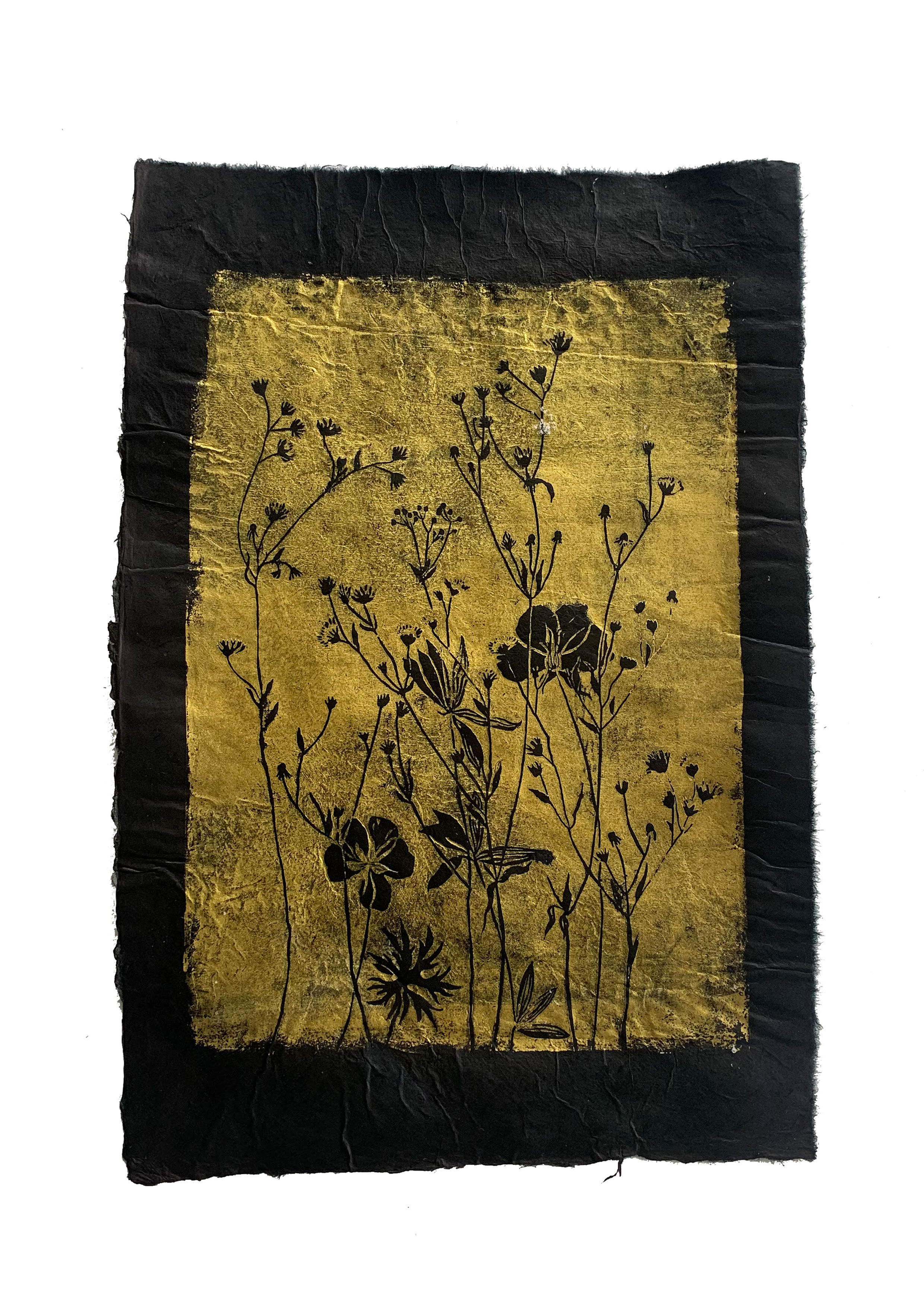 Summer Meadow, original lino print