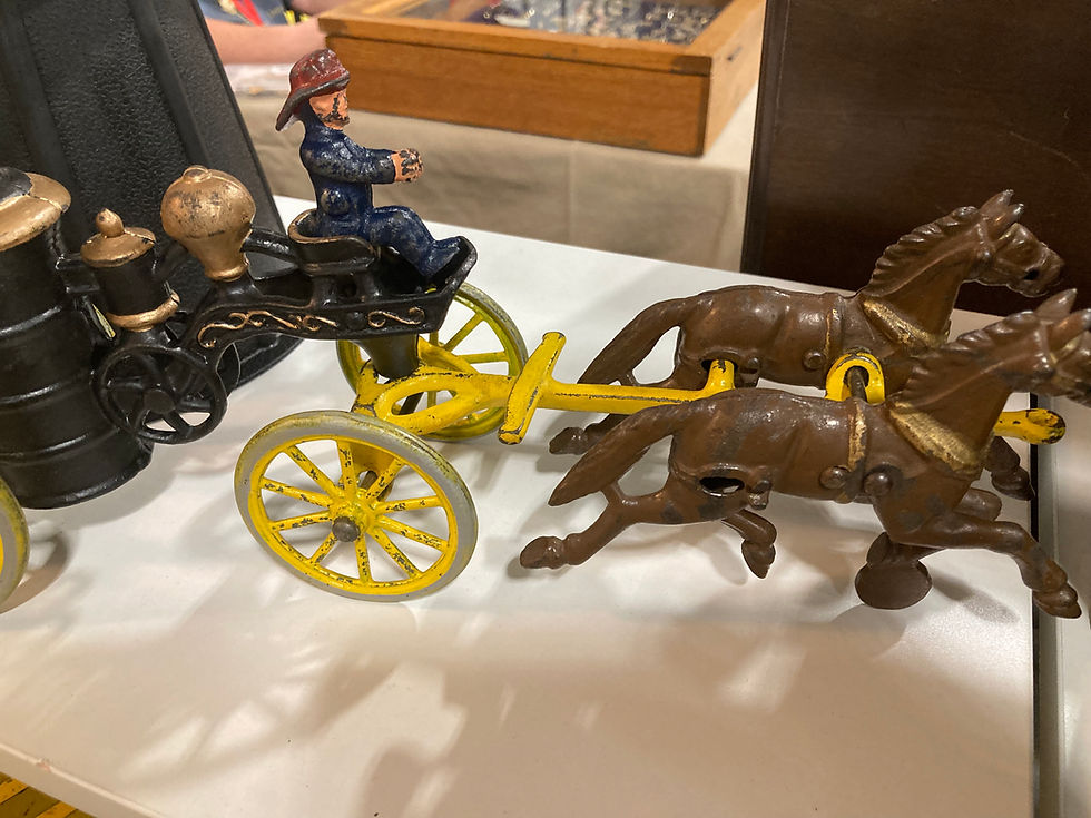 Thumbnail: Antique Cast Iron Hubley Fire Steam Engine Pumper