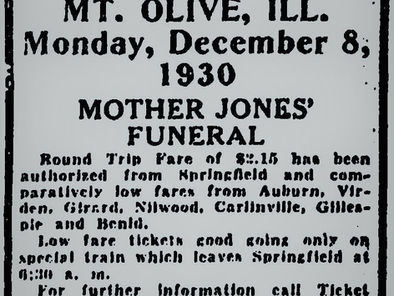 Mother Jones' Funeral, 1930