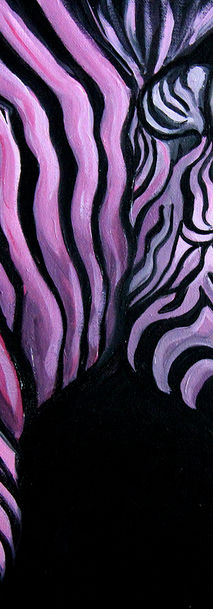 Zebra, wildlife art, fantasy art,
pink, horses