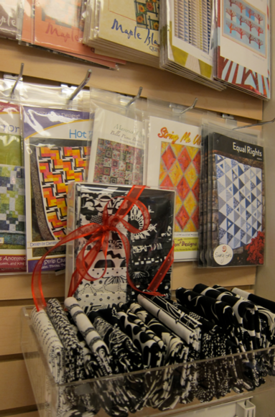Yet more pattern fare from Cotton Patch--every niche in the store has a display!