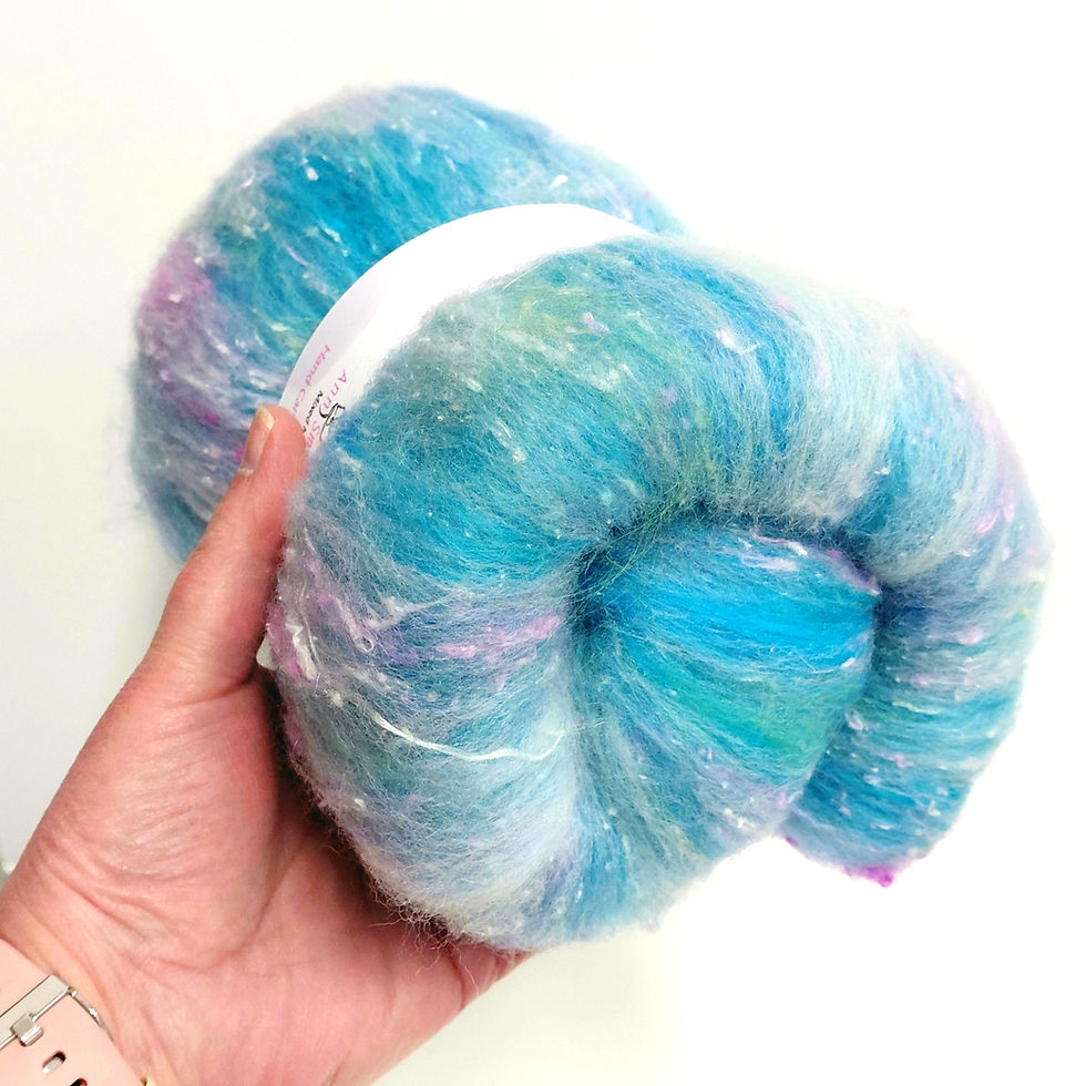 Thumbnail: Hand Carded Art Batt -SUMMER SKY