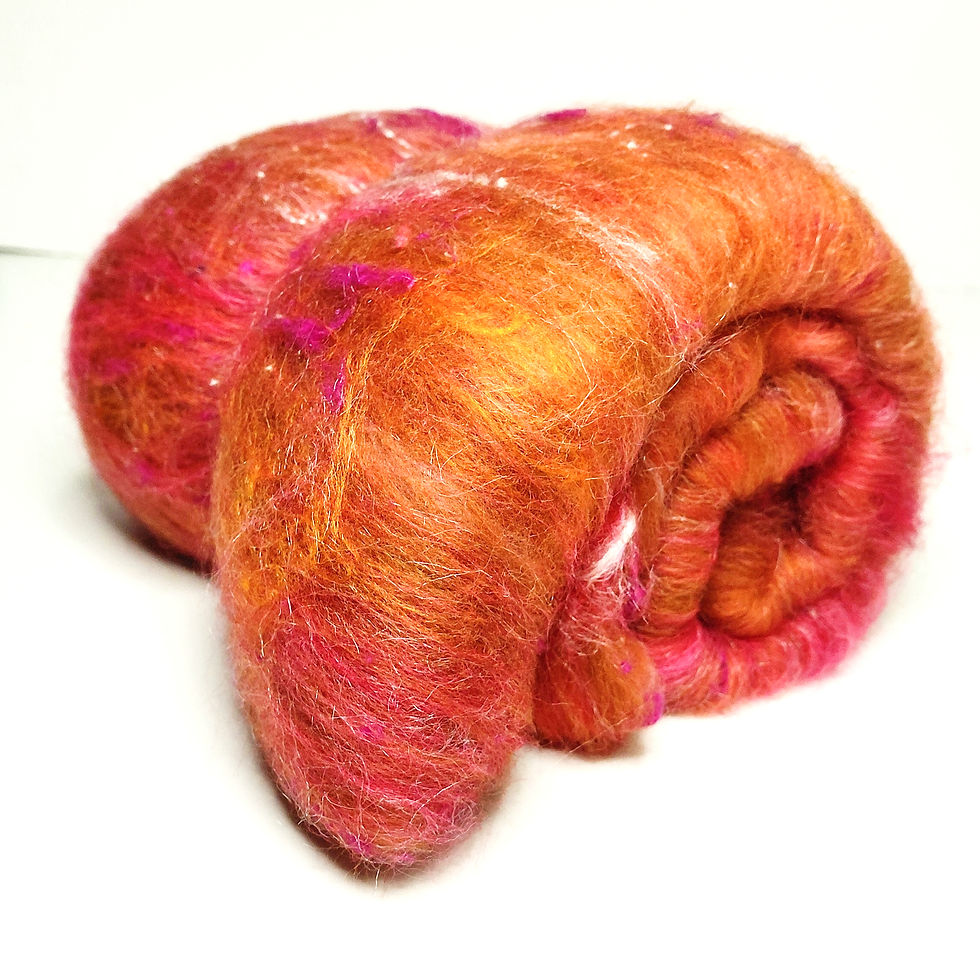 Thumbnail: Hand Carded Art Batt -HOT SPICE