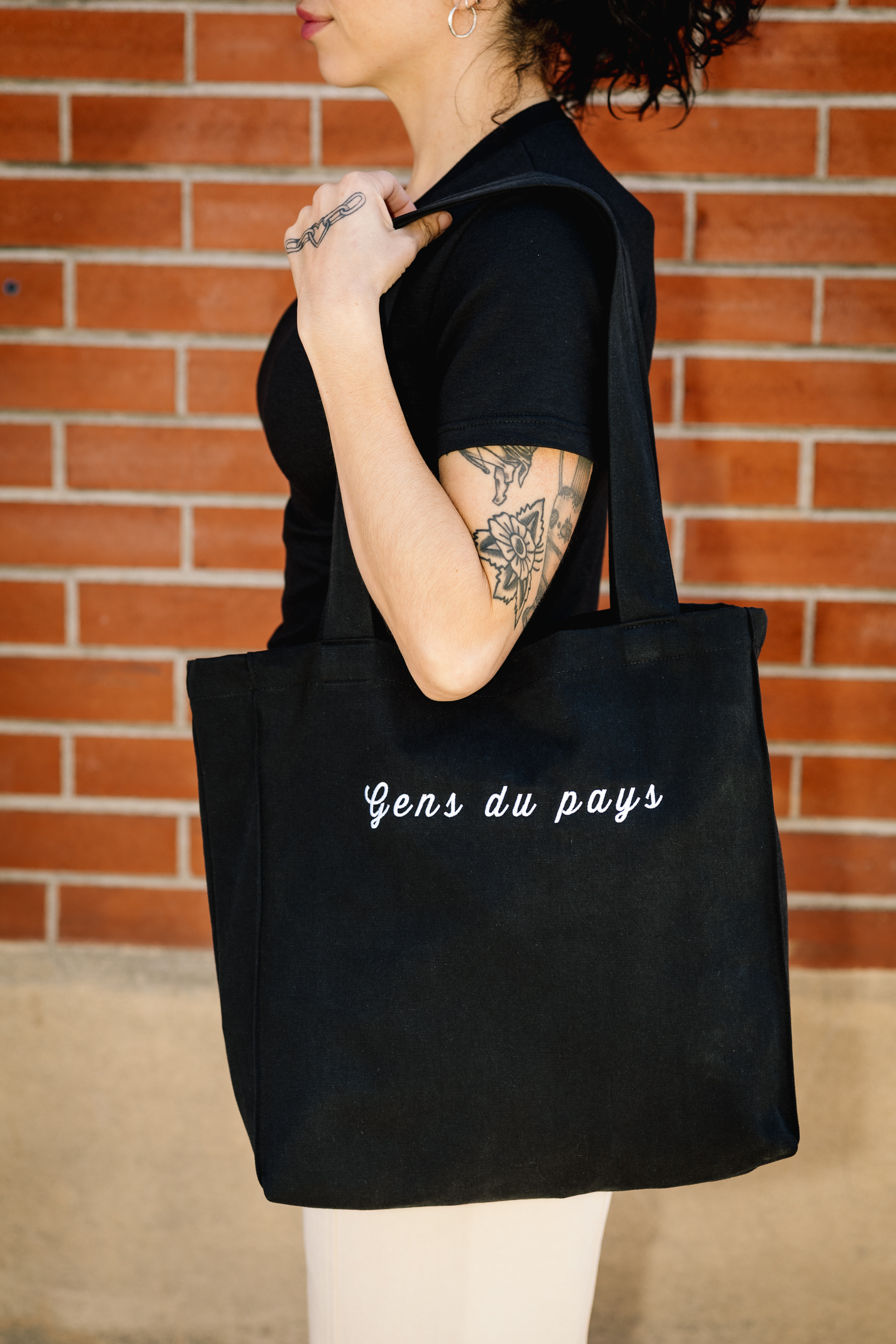 Tote bag noir - Gens du pays