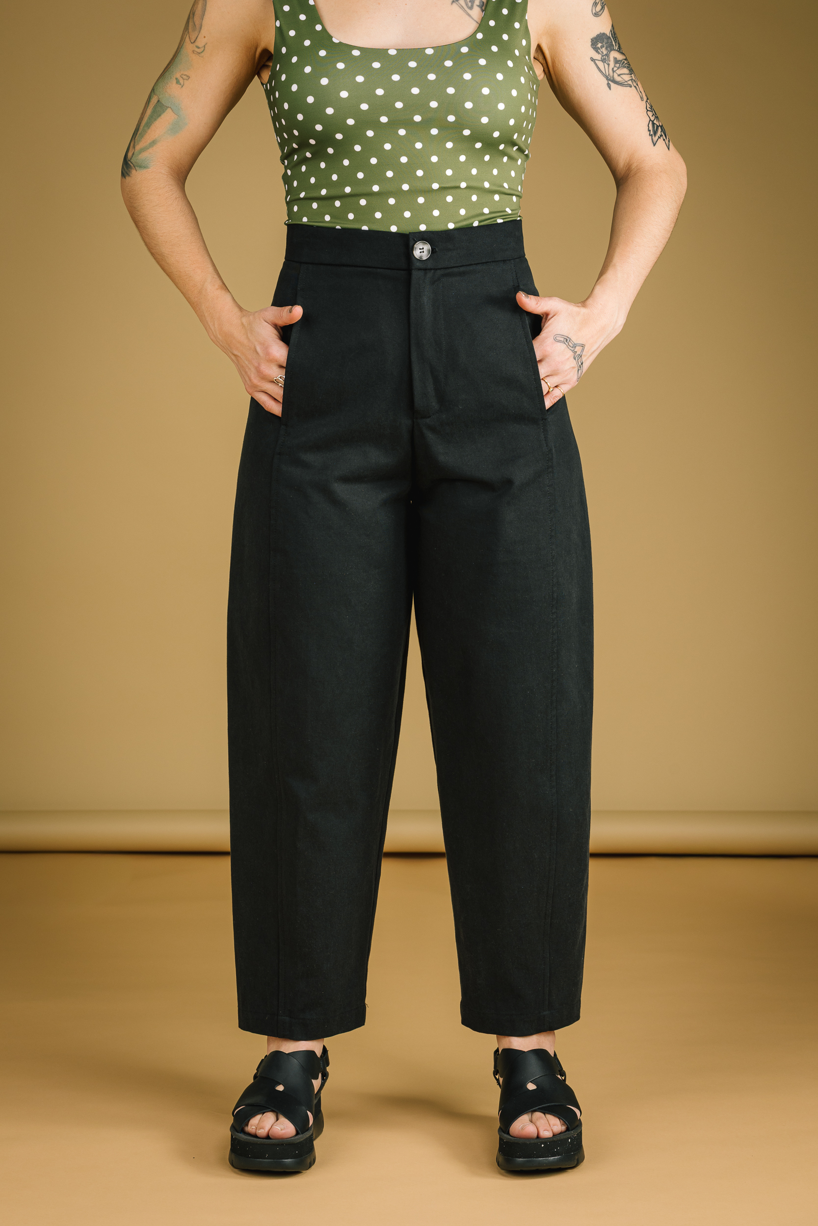 Pantalon Barrel noir