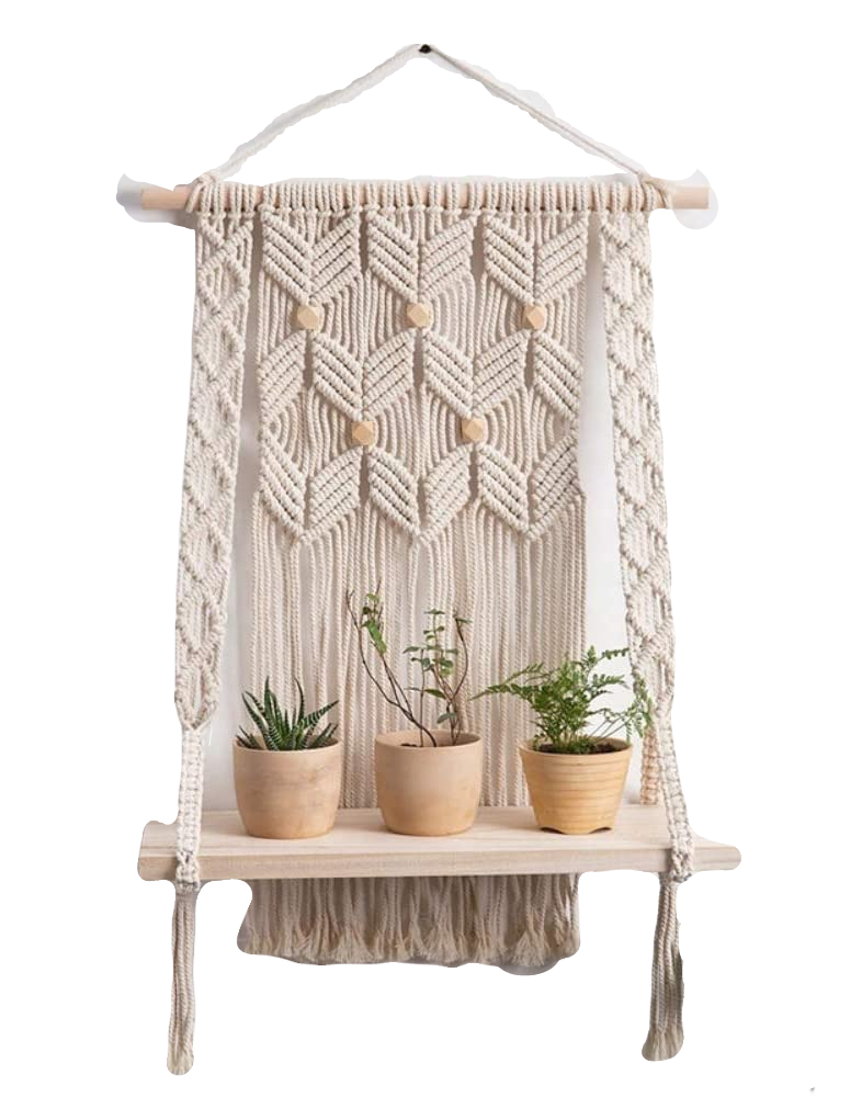 Bead Macramé Shelf