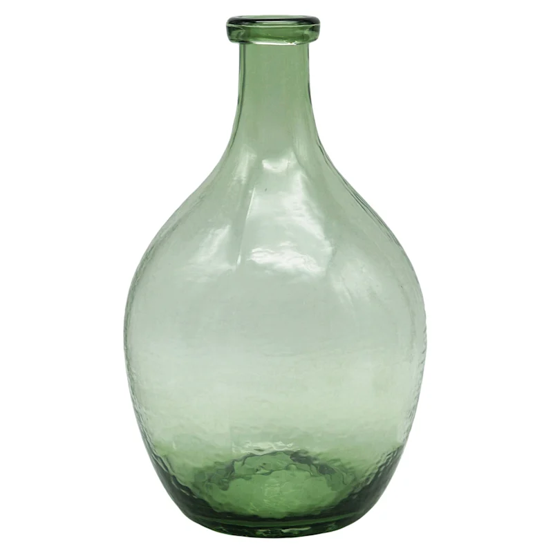 14" Green Vessel Vase