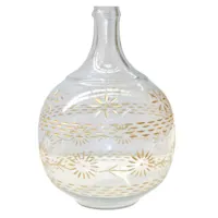 16" Gold Etched Vessel Vase