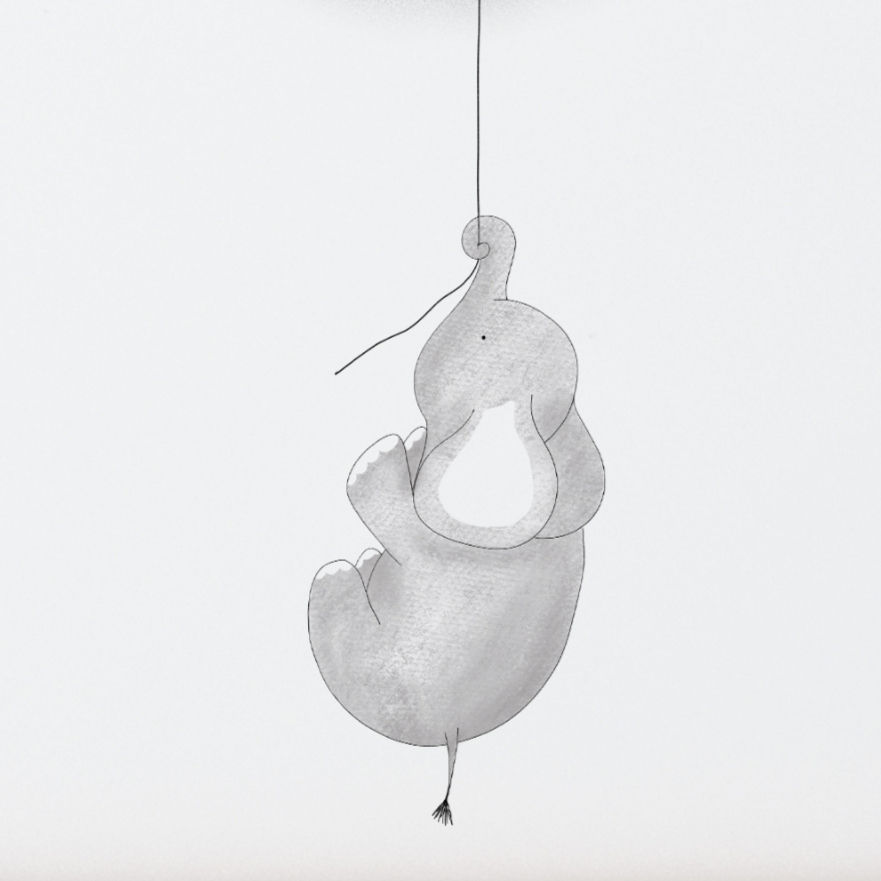 Thumbnail: Elephant Moon Nursery Print