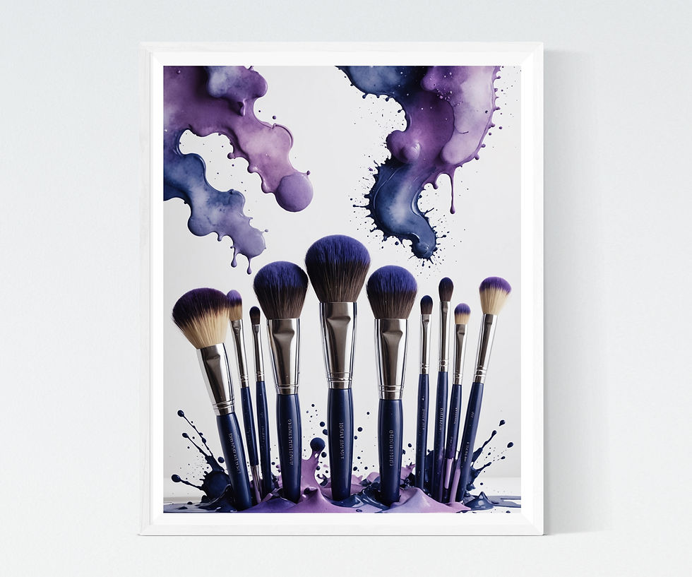 Thumbnail: Tween/Teen Girl's Bedroom Lavender & Navy Blue Print Set