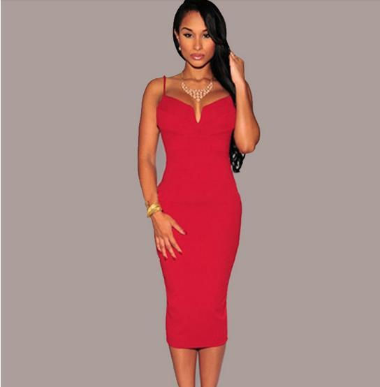 Thumbnail: Vestido Lapiz de Tiras Para Mujeres