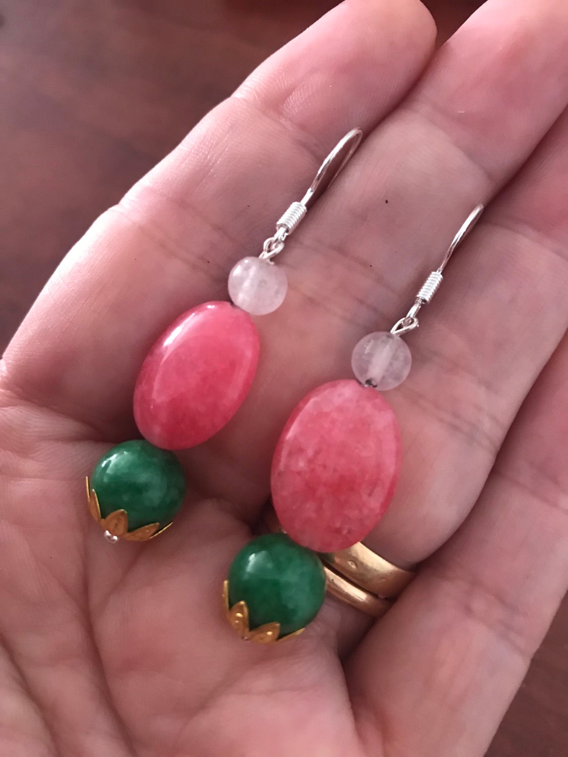 BO Jade morganite et quartz rose